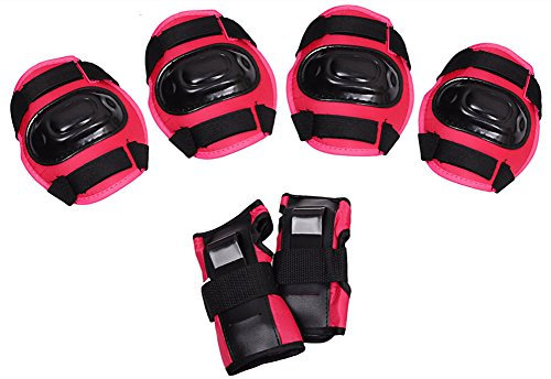 NILS Kinder Schonerset: Handgelenkschoner, Ellbogenschoner, Knieschoner H108 Dark Pink