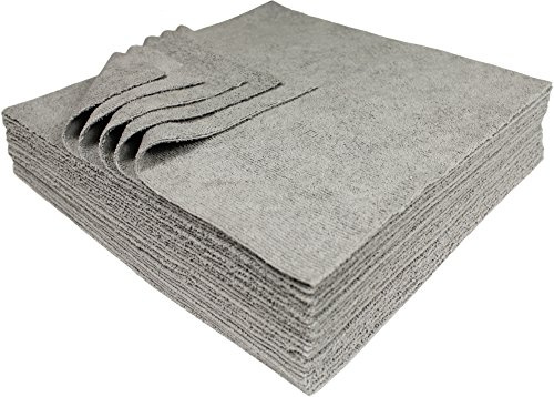 Udderly Clean Ultra-Cut Absorbent Microfiber Towels, Silver-Embedded, Lint & Scratch-Free, for Home, Lab, & Dairy Industry Use, 12x12 Inches 25-Pack