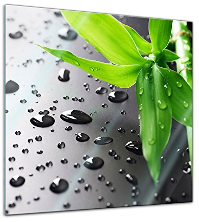 Bilderdepot24 Glasbild - Frischer Bambus - 50x50 cm - Deko Glas - Wandbild aus Glas - Bild auf Glas - moderne Glasbilder - Glasfoto - Echtglas