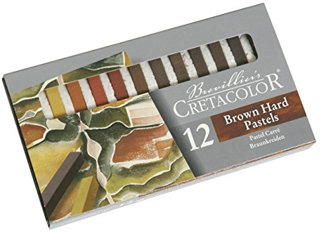 CRETACOLOR 484 12 - Braunkreiden 7x7, 12 Farben