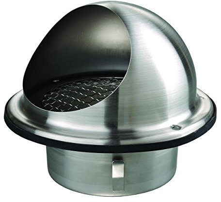 Intelmann Edelstahl Wetterschutzgitter Ø 100 Kugelform + Vogelschutzgitter (100 125 150 200)