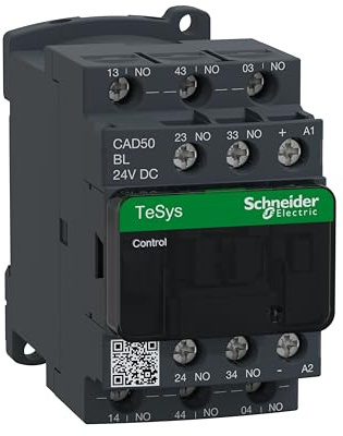 Schneider Electric, TeSys D control relay - 5 NO - <= 690 V - 24 V DC low consumption coil, CAD50BL