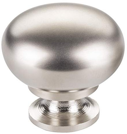 10 x SO-TECH® Möbelknopf OSCAR Edelstahloptik matt Ø 32,5 mm - Design trifft auf Funktion - Knopfgriff Küchengriff Küchenknopf Möbelgriff