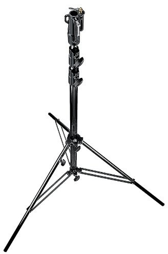 Manfrotto 126BSU Stativo Heavy Duty con Gamba di Livellamento, Argento