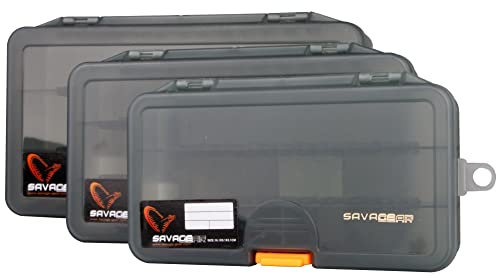 Savage Gear Lure Box 13,8x7,7x3,1cm Köderbox Angelbox, Tacklebox, Anglerbox, Kunstköderbox, Boxen für Gummiköder, Wobbler, Angelköder