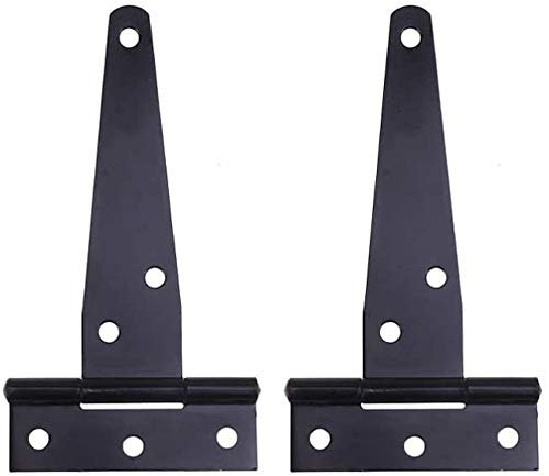 Bulk Hardware BH00125 Paquet de 4 Charnières en T 100 mm Verni Noir