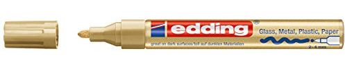 edding 750 Creative paint marker / paint marker, gold, 750.53, pack of 10.