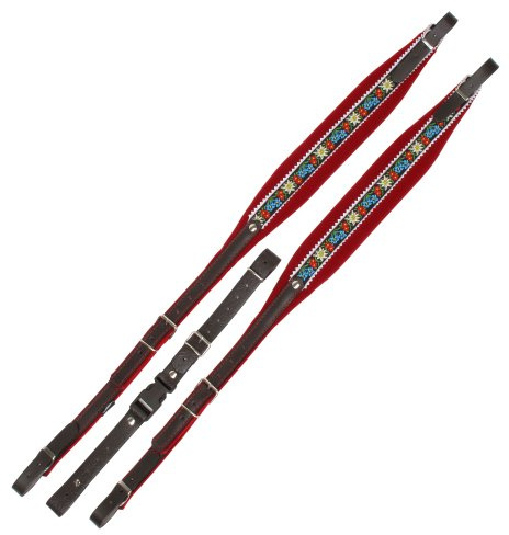 Alpenklang Sangles Pour Accordéons 4 Rangées Edelweiss/Rouge