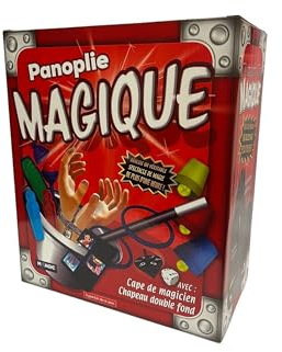 Megagic Magisk panoplie - trollkarlslåda för barn från 5 år | Present till pojkar och flickor 5–12 år | Trollkarlscape, dubbel botten hatt