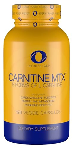 Infinite Labs L Carnitine 1000mg MTX - Amino Acid Blend of Carnitine Fumarate, L-Carnitine L-Tartrate, Acetyl L-Carnitine, L-Carnitine HCL, L-Carnitine Base 120 Veggie Capsules.