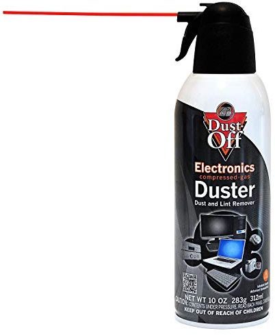 Falcon Dust-Off DSXLPW Disposable Duster, 10 oz. - 2 Count w/Bonus Wipe, Black