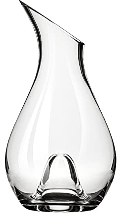 True Centerpiece Tabletop Clear Glass Decanter, Modern Carafe for Red and White Wine, Elegant Glass Pitcher for Wedding Gifts, Birthday Gifts, Home Bar Accessories, 50 oz (1.5 L), Set of 1