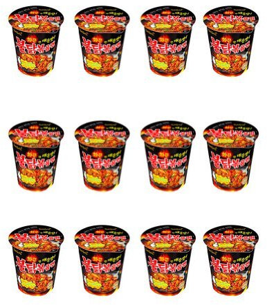 Samyang Hot Chicken Roasted Cup Noodles BULDAK BOKKEUM MYUN (x 12 Cups)