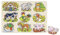 goki 57895 – Steckpuzzle Sound Bauernhof, mit Tierstimmen - 8 Teile - aus Holz