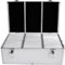 MediaRange Silver Aluminium 500 Disc Storage Case with Hanging Pockets, silver, Single