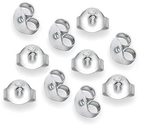 Genuine 925 Sterling Silver Butterfly Backs/Scrolls - Big Enough to fit Standard Stud Earrings. 5 Pairs in Branded Gift Box, BT…