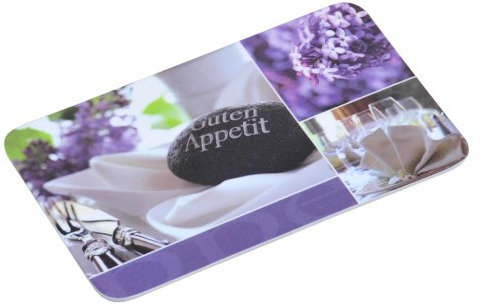 6 Stück Kesper Dekor-Frühstücksbrettchen, Schneidbrett, Brettchen, Motiv: Guten Appetit, aus Melamin, Maße: ca. 235 x 145 x 4 mm