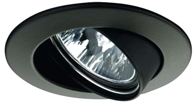 Paulmann 17951 Einbauleuchte Premium Line 51 mm Einbaustrahler Schwarz Einbaulicht schwenkbar Einbaulampe max. 1x50W 12V Einbauspot GU5,3