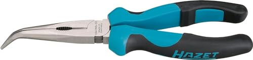 Hazet Flachrundzange (Induktiv gehärtete Schneide (Härte: 60 HRC) polierte und gestrahlte Oberfläche, stumpfwinklig gebogen: 45Degree ) 1841MB-33