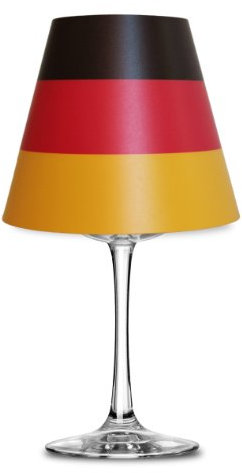 Fanartikel Fußball WM 2014 Brasilien Lampenschirm Glas (Weinglas) Teelicht #1085 (Deutschland)