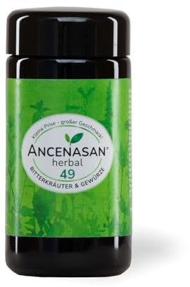 ANCENASAN herbal Premium Bitterkräuter Pulver 40g - Traditionelle Kräutermischung aus 49 ausgewählten Kräutern & Gewürzen - Reich an natürlichen Bitterstoffen - Vegan, Glutenfrei, Made in Germany