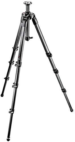 Manfrotto MT057C4 Serie 057 Treppiede per Fotografia, 4 Sezioni, in Carbonio, Nero
