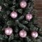 6 Weihnachtskugeln Christbaumkugeln Kugeln Baumkugeln Rosa bruchfest 80mm …