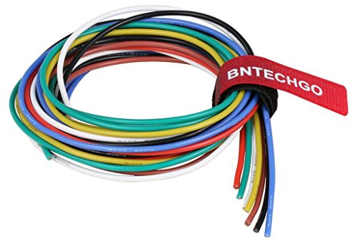 BNTECHGO 18 Gauge Silicone Wire Kit 7 Color Each 3 ft Flexible 18 AWG Stranded Tinned Copper Wire