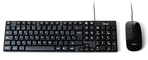 L-LINK Pack Teclado y Ratón para PC | Puerto de conexión Slim, USB, 1200 dpi | Compatible con Windows 7/10/11 | Diseño Elegante en Negro