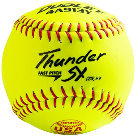 Dudley ASA Thunder SY 30,5 cm (.47) Fast Pitch Softball – Synthetic Cover – Confezione da 12