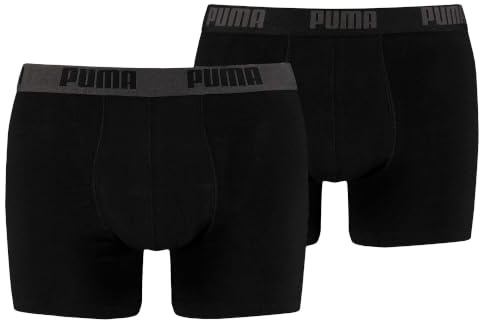 PUMA Men Everyday Basic Boxers, Ropa interior Hombre, Black 521, M