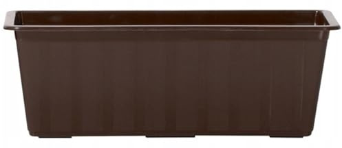 Prosperplast Balkonkasten 50 cm – rechteckiger Blumentopf für Balkon, Terrasse & Garten – wetterfest, braun