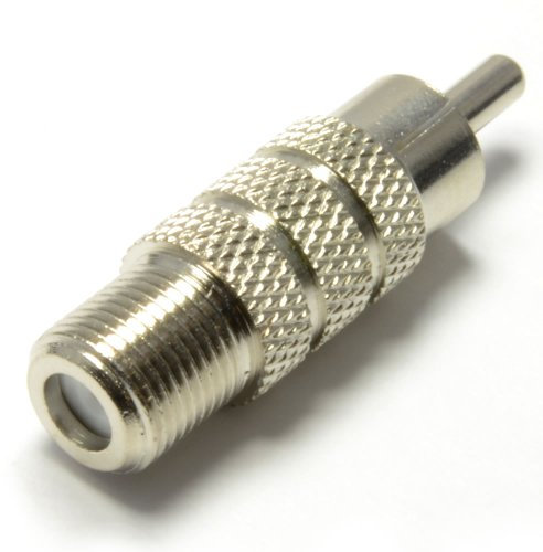 kenable F Type Female Socket to RCA Composite Phono Male Video Adapter