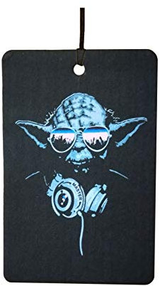 Ali Air Freshener DJ Yoda Auto Lufterfrischer - Hängendes Papier, Vanille Duft, bis zu 10 m², Auto, Zuhause, Büro