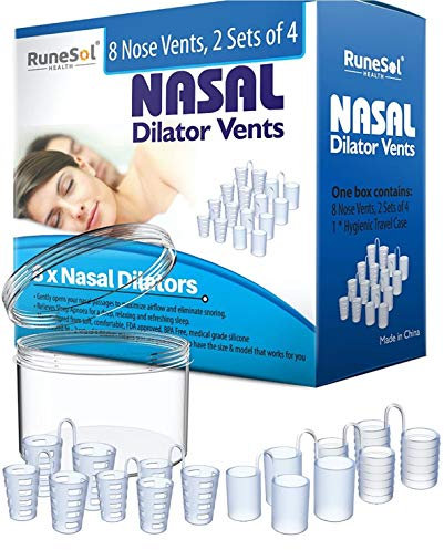 Runesol Anti-Schnarchmittel Schnarchstopper 8pk, Verschiedene Größen von Anti Schnarch Nasendilatatoren