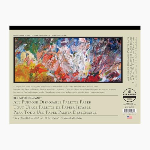 Bee Paper 12 x 16 All Purpose Disposable Palette Paper Pad, 50 Sheets