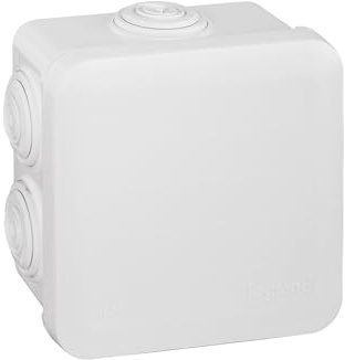 092013 Boîte De Dérivation Carrée Plexo Dimensions 80x80x45mm - 7 Entrées - Blanc Ral 9010 Legrand