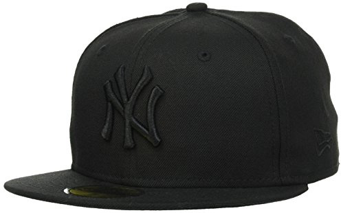 New Era Erwachsene Baseball Mütze MLB Basic NY Yankees 59 Fifty Fitted, schwarz(Schwarz), 7 1/4- 57.7 cm