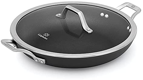 Calphalon 1948256 Signature Hard Anodized Nonstick Covered Everyday Chef Pan, 12, Black