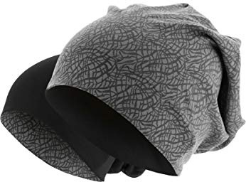 MasterDis Printed Jersey Beanie Elephant Herren Mütze Grau