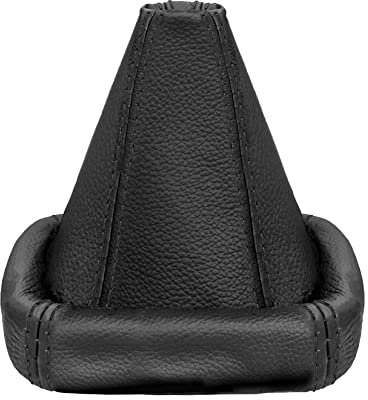 L & P Car Design L&P A0024 Schaltsack Schaltmanschette kompatibel mit VW Golf 2 II 3 III Polo 6N Passat 35i UVM. 100% Echtleder Leder Schwarz