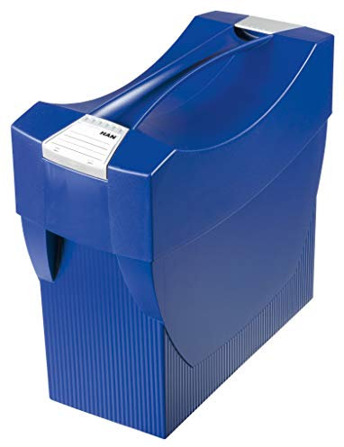 HAN Hängemappenbox SWING-PLUS - Für Das Mobile Büro. Praktische Box Mit Deckel Für Mappen Und Ordner, Blau, 1901-14