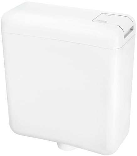 Cornat FARO Spülkasten 6/9L - weiß - Kunststoff, 3-seitige Anschlussmöglichkeit - tiefhängend - Start-/ Stopp-Spülung / Spülkasten WC / Toilettenspülkasten / Toilettenspülung / SPK1000