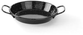 HENDI Paellapfanne emailliert, mit 2 Griffen, geeignet für Gasherd, Elektroherd, Ceranherd, Geschirrspüler, ø150x(H)27mm, Flachstahl