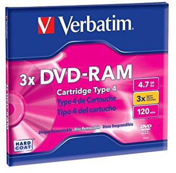 Verbatim DVD-RAM 4.7GB 3X Cartucho de una Sola Cara Tipo 4 95002