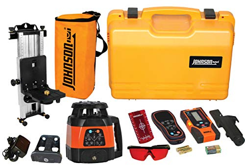 Johnson Level & Tool 40-6534 Electronic Self-Leveling Horizontal & Vertical Rotary Laser Kit, Red, 1 Kit