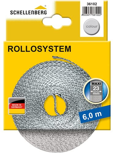 Schellenberg Maxi 36102 Roller Shutter Belt 23 mm 6 m Grey