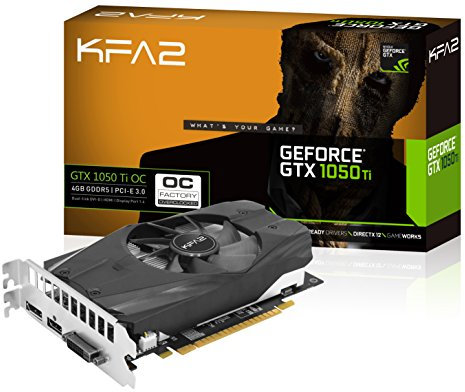 KFA2 50IQH8DSN8OK GeForce GTX 1050 Ti OC PCI-E - Scheda grafica da gioco, 4 GB GDDR5, colore: Nero