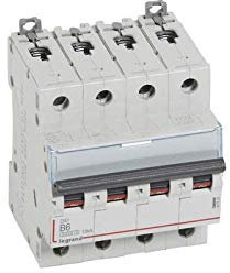 Disjoncteur DX³6000-4P 400V~ 6A - courbe B - 4 modules
