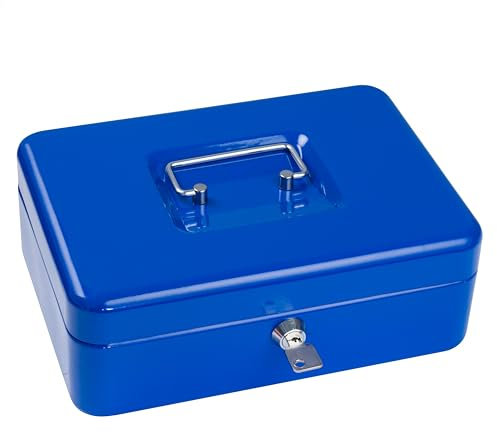 NEU!! SAX Geldkassette 25x18x9 cm, Münzeinsatz, BLAU